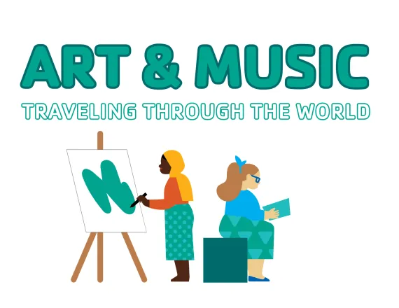 Art & Music: Traveling through the world graphic